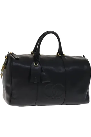 CHANEL Pre-owned, Dame, Sort, ONE SIZE, Uld, Pre-owned Laeder rejsetasker