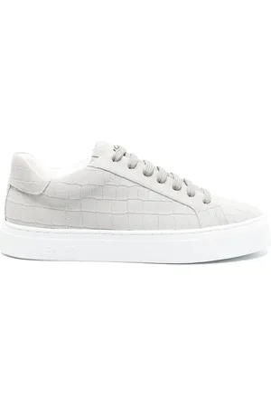 HIDE&JACK Sko, Herre, Grå, 46 EU, Læder, Croco-Præget Lave Top Sneakers