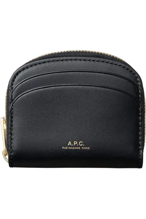A.P.C. Tilbehør, Dame, Sort, ONE SIZE, Bomuld, Demi Lune Mini Wallet