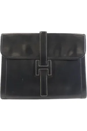 Hermès Pre-owned, Dame, Sort, ONE SIZE, Tyl, Pre-owned Laeder clutches