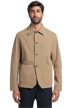 BARENA Jakke, Herre, , 2XL, Bomuld, Knappet Overshirt med Lommer