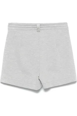 Patrizia Pepe Shorts, Dame, Grå, XS, Uld, Sporty Grå Shorts med Lynlås Lukning