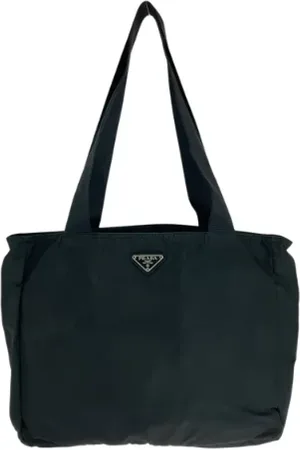 Prada Pre-owned, Dame, Sort, ONE SIZE, Nylon, Pre-owned Canvas totes