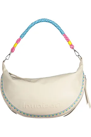 Desigual Taske, Dame, Hvid, ONE SIZE, Uld, Hvid Skuldertaske med Aftagelig Rem