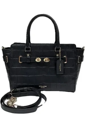 Coach Pre-owned, Dame, Blå, ONE SIZE, Uld, Pre-owned Plast hndtasker