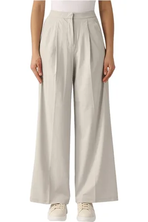 Max Mara Bukser, Dame, , L, Brede Ben Ivory Palazzo Bukser