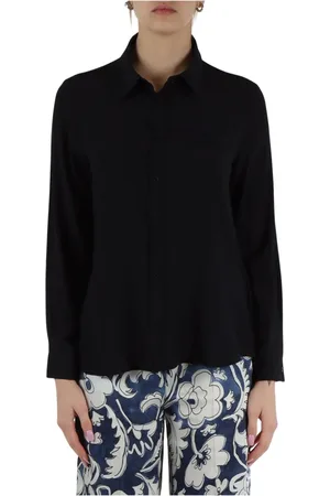 MARELLA Bluser & Skjorter, Dame, Blå, 2XS, Blå Silkeskjorte Langærmet Elegant