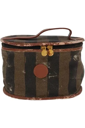 Fendi Pre-owned, Dame, Sort, ONE SIZE, Tyl, Pre-owned Canvas pouches