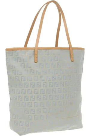 Fendi Pre-owned, Dame, Blå, ONE SIZE, Tyl, Pre-owned Canvas totes