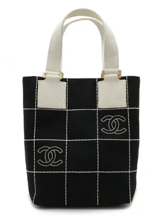 CHANEL Pre-owned, Dame, Sort, ONE SIZE, Tyl, Pre-owned Canvas totes