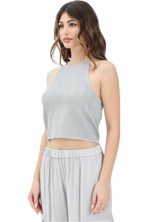 Armani Exchange Top, Dame, Grå, L, Sølv Dame Tank Top Forår Sommer