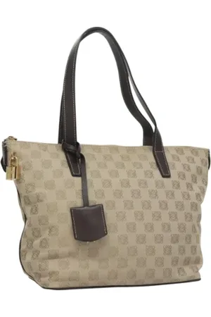 Loewe Pre-owned, Dame, , ONE SIZE, Uld, Pre-owned Canvas skuldertasker