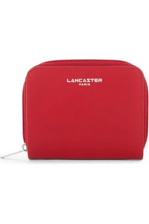 Lancaster Tilbehør, Dame, Rød, ONE SIZE, Læder, Læderpung med Kortlommer