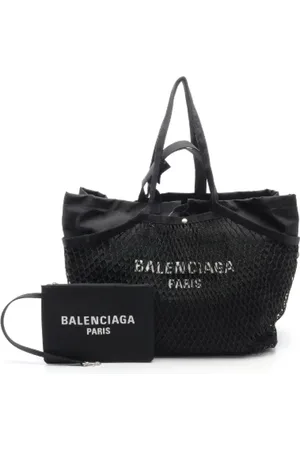 Balenciaga Pre-owned, Dame, Sort, ONE SIZE, Uld, Pre-owned Canvas totes