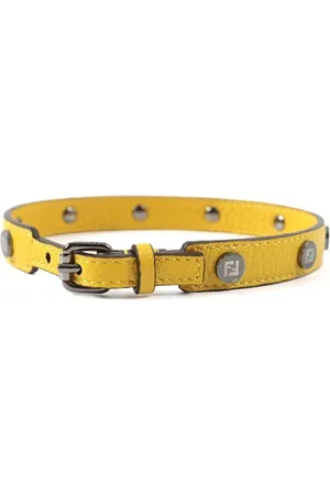 Fendi Pre-owned, Dame, Gul, ONE SIZE, Tyl, Pre-owned Laeder baelter
