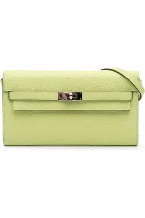 Hermès Pre-owned, Dame, Grøn, ONE SIZE, Uld, Pre-owned Laeder crossbody-tasker