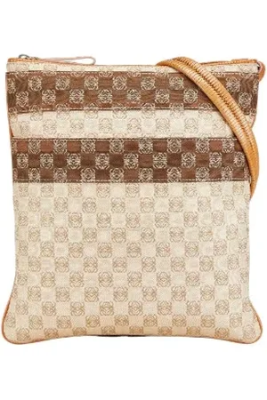 Loewe Pre-owned, Dame, , ONE SIZE, Uld, Pre-owned Canvas skuldertasker