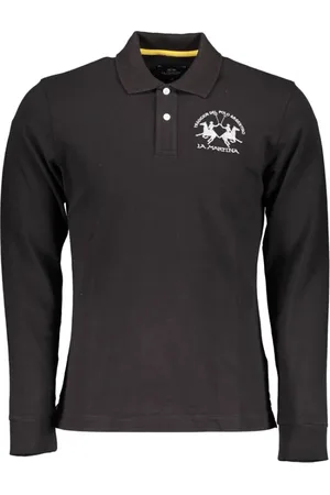 La Martina Top, Herre, Sort, M, Bomuld, Sort Bomuld Herre Polo Skjorte