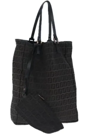 Fendi Pre-owned, Dame, Brun, ONE SIZE, Tyl, Pre-owned Canvas fendi-tasker