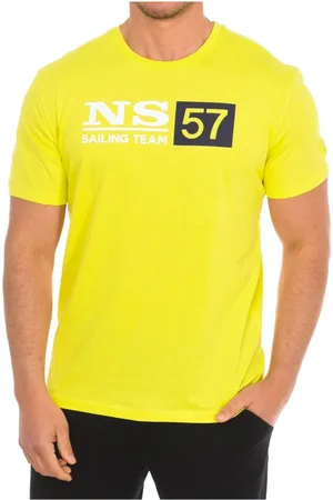 North Sails Top, Herre, Gul, L, Bomuld, Kortærmet T-shirt med Ribbed Finish