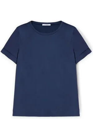 Motivi Top, Dame, Blå, L, Satin, Basis T-shirt i satin