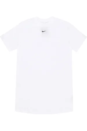 Nike Top, Dame, Hvid, M, Bomuld, Essentiel Kjole Tee Hvid/Sort