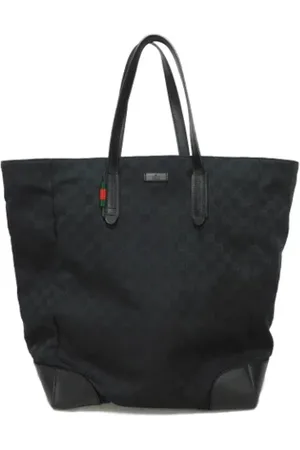 Gucci Pre-owned, Dame, Sort, ONE SIZE, Tyl, Pre-owned Canvas totes
