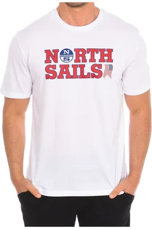 North Sails Top, Herre, Hvid, XL, Bomuld, Kortærmet T-shirt med mærkeprint