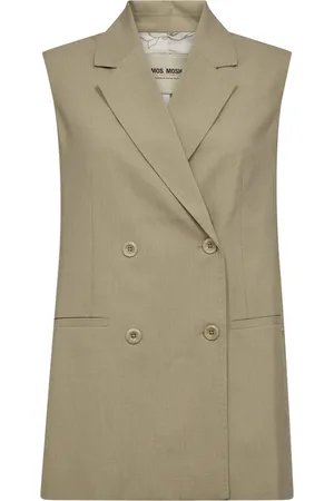 Mos Mosh Jakke, Dame, , 2XL, Polyester, Elegant Vest med Klassisk Krave