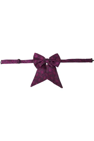 Dolce & Gabbana Tilbehør, Herre, Lilla, ONE SIZE, Lilla Silke Butterfly Slips