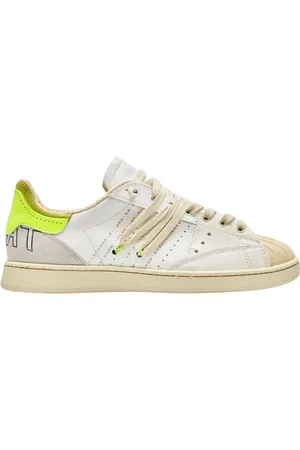 Hidnander Sko, Herre, Hvid, 40 EU, Læder, Hvide lædersneakers med skaltå