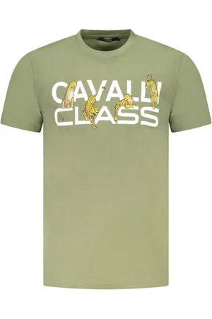 Roberto Cavalli Top, Herre, Grøn, M, Bomuld, Grøn Bomuld Herre T-shirt