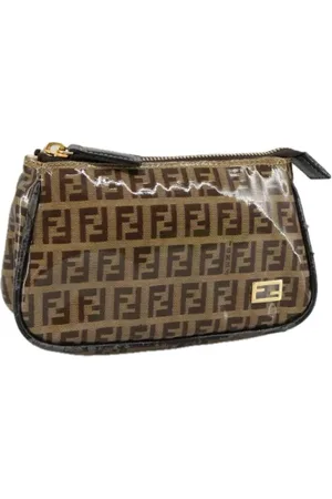Fendi Pre-owned, Dame, Brun, ONE SIZE, Tyl, Pre-owned Canvas pouches