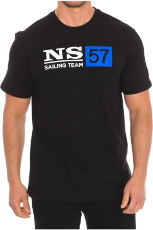 North Sails Top, Herre, Sort, M, Bomuld, T-shirt med korte ærmer og ribkant