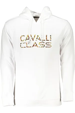Roberto Cavalli Sweathshirts & Hoodies, Herre, Hvid, 3XL, Bomuld, Hvid Bomuld Herre Sweater