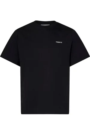 COPERNI Top, Dame, Sort, S, Bomuld, Sort Ruffle Logo Boxy T-shirt