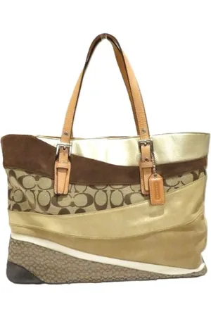 Coach Pre-owned, Dame, , ONE SIZE, Uld, Pre-owned Canvas skuldertasker