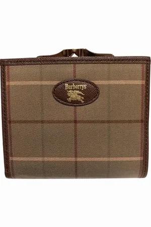 Burberry Pre-owned, Dame, Brun, ONE SIZE, Tyl, Pre-owned Canvas punge