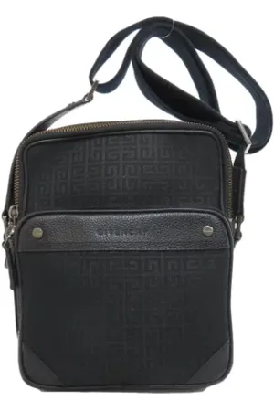 Givenchy Pre-owned, Dame, Sort, ONE SIZE, Uld, Pre-owned Canvas skuldertasker