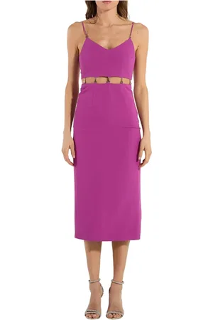 Patrizia Pepe Kjole, Dame, Lilla, XS, Sensuel lingeri cut-out kjole