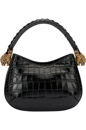 Roberto Cavalli Taske, Dame, Sort, ONE SIZE, Uld, Tiger Jewel Hobo Skuldertaske