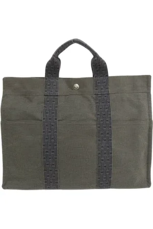 Hermès Pre-owned, Dame, Grøn, ONE SIZE, Tyl, Pre-owned Stof hndtasker