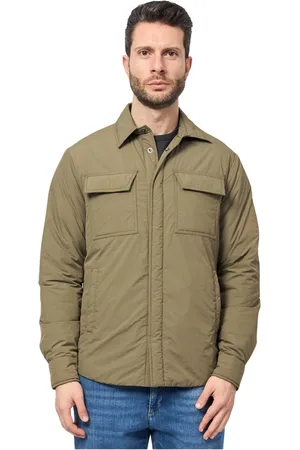 afterlabel Jakke, Herre, Grøn, M, Polyester, Grønne Frakker Belluno Overshirt