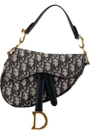 Dior Pre-owned, Dame, Blå, ONE SIZE, Uld, Pre-owned Canvas dior-tasker
