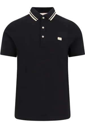 VALENTINO Top, Herre, Sort, L, Bomuld, Bomuldspolo med VLogo-patch
