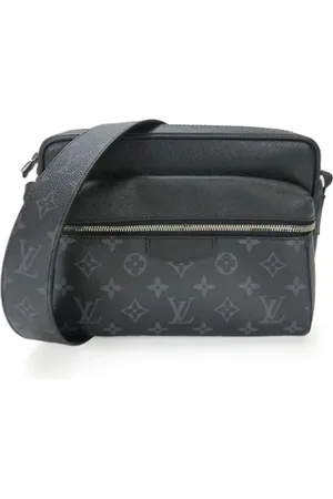 LOUIS VUITTON Pre-owned, Herre, Sort, ONE SIZE, Uld, Pre-owned Canvas crossbody-tasker