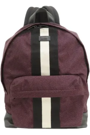 Bally Pre-owned, Dame, Lilla, ONE SIZE, Uld, Pre-owned Laeder rygsaekke