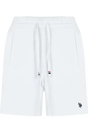 U.S. Polo Assn. Shorts, Herre, Hvid, M, Bomuld, Hvide Bermuda Shorts med Elastisk Talje