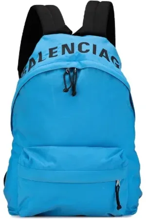 Balenciaga Pre-owned, Herre, Blå, ONE SIZE, Uld, Pre-owned Canvas rygsaekke