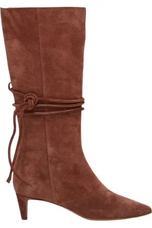 FORTE FORTE Sko, Dame, Brun, 37 EU, Suede, Suede Støvler med Mellemlang Hæl